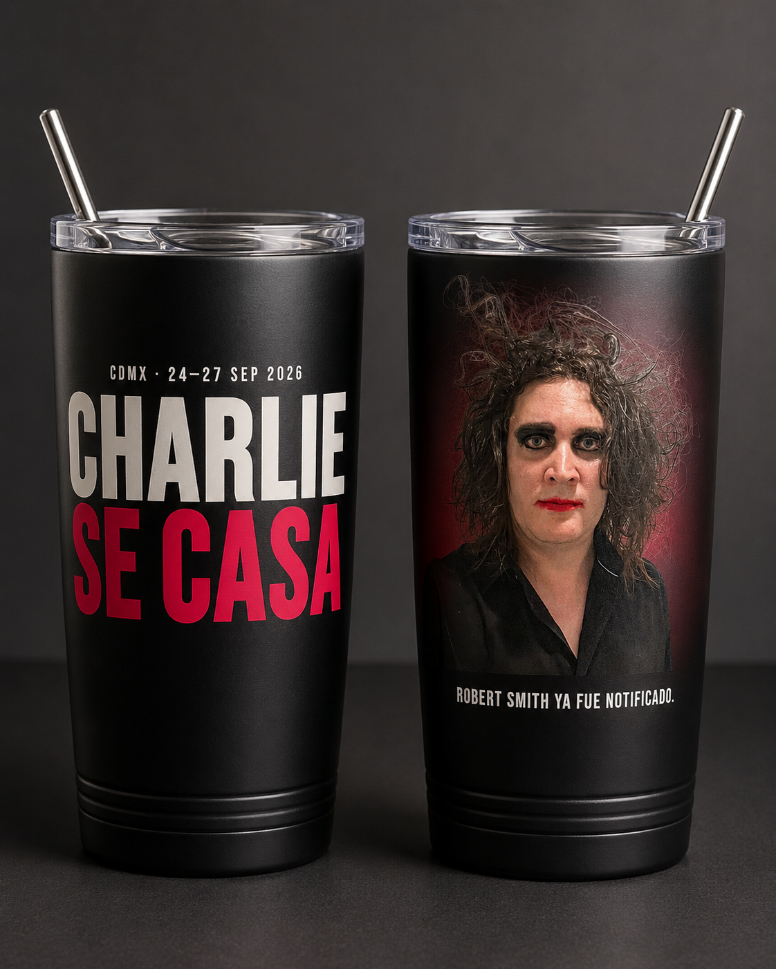 Tumbler oficial Charlie se casa, producto